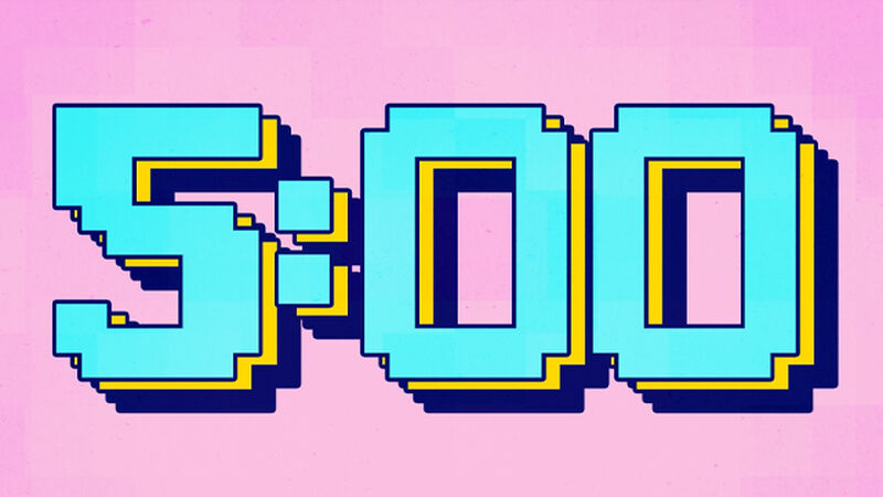 Pink Blue Bright Gamer Countdown